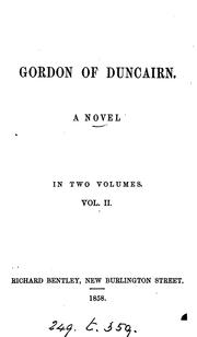 Cover of: Gordon of Duncairn: a novel.