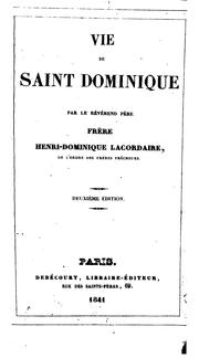 Cover of: Vie de Saint Dominique by Henri-Dominique Lacordaire