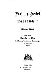 Tagebücher by Friedrich Hebbel