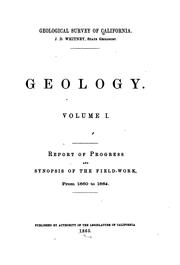 Cover of: Geology ... by Geological Survey of California.