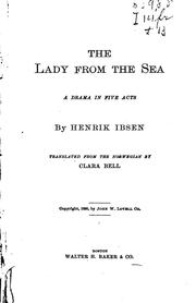 Cover of: The lady from the sea: a drama in five acts.