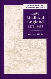 Cover of: Who's who in late medieval England, 1272-1485