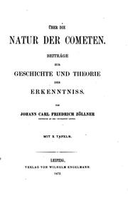 Cover of: Über die Natur der Cometen: Beiträge zur Geschichte und Theorie der Erkenntnis