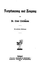 Cover of: Fortpflanzung und Zeugung by Ernst Teichmann