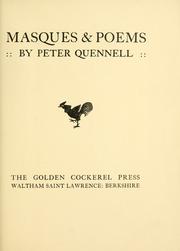 Cover of: Masques & poems by Peter Quennell