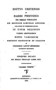 Cover of: De bello Trojano