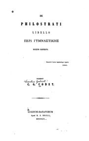 Cover of: De Philostrati libello Peri gymnastikes recens reperto