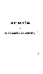 Cover of: Scot Érigène et la philosophie scholastique by Taillandier, St. Réné