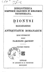 Cover of: Antiquitatum Romanarum quae supersunt