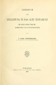 Cover of: Lehrbuch der einleitung in das Alte Testament: mit einem anhang über die apokryphen und pseudepigraphen
