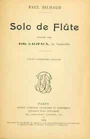 Cover of: Solo de flûte, exécuté par Félix Galipaux, du Vaudeville.