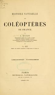 Cover of: Histoire naturelle des coléoptères de France