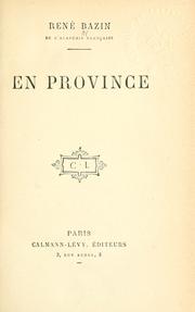 Cover of: En province. by René Bazin