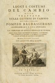 Cover of: Leggi e costumi del cambio: ossia, Trattato sulle lettere di cambio.