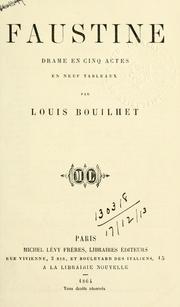 Cover of: Faustine by Louis Bouilhet