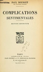Cover of: Complications sentimentales.