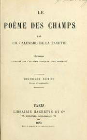 Cover of: poème des champs