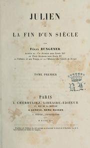 Cover of: Julien, ou La fin d'un siècle.