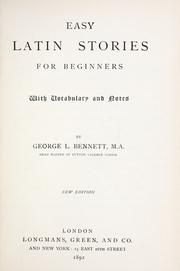 Cover of: Easy Latin stories for beginners: with vocabulary and notes