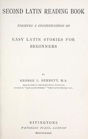 Cover of: Second Latin reading book: forming a continuation of Easy Latin stories for beginners