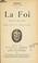 Cover of: La foi