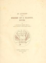 Cover of: An account of the priory of S. Martin, Dover