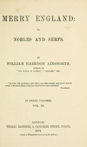 Cover of: Merry England by William Harrison Ainsworth