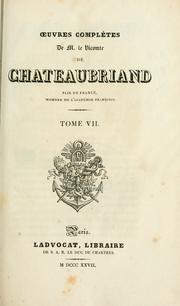 Cover of: OEuvres complètes. by François-René de Chateaubriand