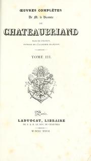 Cover of: OEuvres complètes. by François-René de Chateaubriand, François-René de Chateaubriand