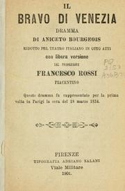 Cover of: Il bravo di Venezia by Auguste Anicet-Bourgeois
