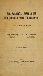 Cover of: Eug. Warming's Lehrbuch der ökologischen Pflanzengeographie.