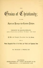 Cover of: The genius of Christianity by François-René de Chateaubriand