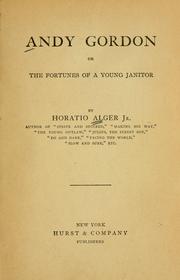 Front cover of Andy Gordon by Horatio Alger, Jr.
