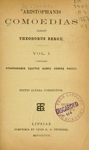 Cover of: Aristophanis comoedias by Aristophanes, Aristophanes