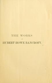 Cover of: History of Utah by Hubert Howe Bancroft