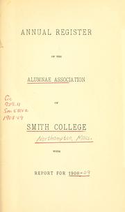 Cover of: Annual register of the Alumnae Association of Smith College.