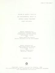 Cover of: Review of aquatic toxicity and environmental impact of Ontario sewage treatment plant effluents: report prepared for Industrial Program Branch, Conservation and Protection, Environment Canada and Water Resources Branch, Ontario Ministry of the Environment