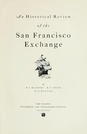 Cover of: An historical review of the San Francisco Exchange by R. S. Masters