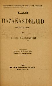 Cover of: hazañas del Cid: comedia famosa