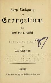 Cover of: Kurze Darlegung des Evangelium