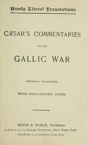 Cover of: Caesar's Commentaries on the Gallic War