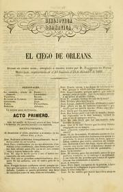 Cover of: ciego de Orleans: drama en cuatro actos