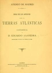 Cover of: Ideas de los antiguos sobre las tierras atlánticas: conferencia