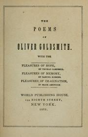 The poems of Oliver Goldsmith by Oliver Goldsmith
