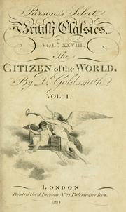 Cover of: The citizen of the world by Oliver Goldsmith