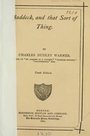Cover of: Baddeck, and that sort of thing by Charles Dudley Warner