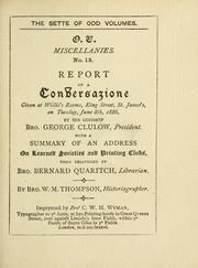 Report of a conversazione given at Willis's Rooms by W. Mort Thompson