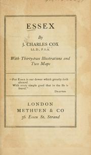 Cover of: Essex... by J. Charles Cox