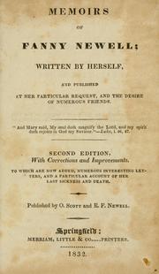 Cover of: Memoirs of Fanny Newell by Fanny Newell, Fanny Newell