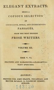 Cover of Elegant extracts...